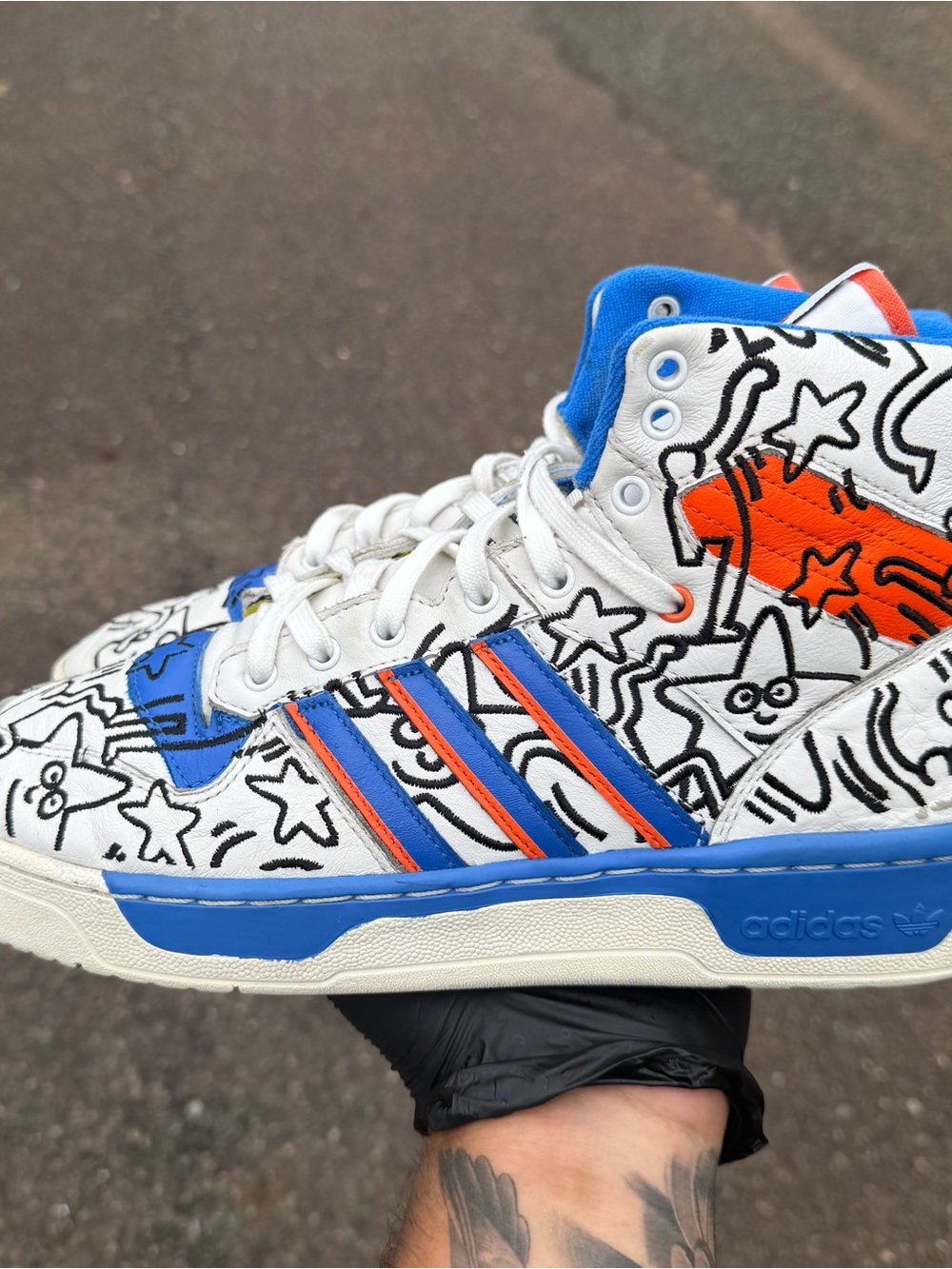 Size 10.5 - Keith Haring x adidas Rivalry High Pop Art - Picture 5 of 9